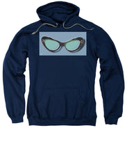 Retro Glasses Funky Pop Blue Teal - Sweatshirt