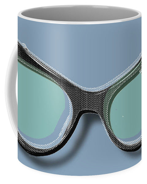 Retro Glasses Funky Pop Blue Teal - Mug