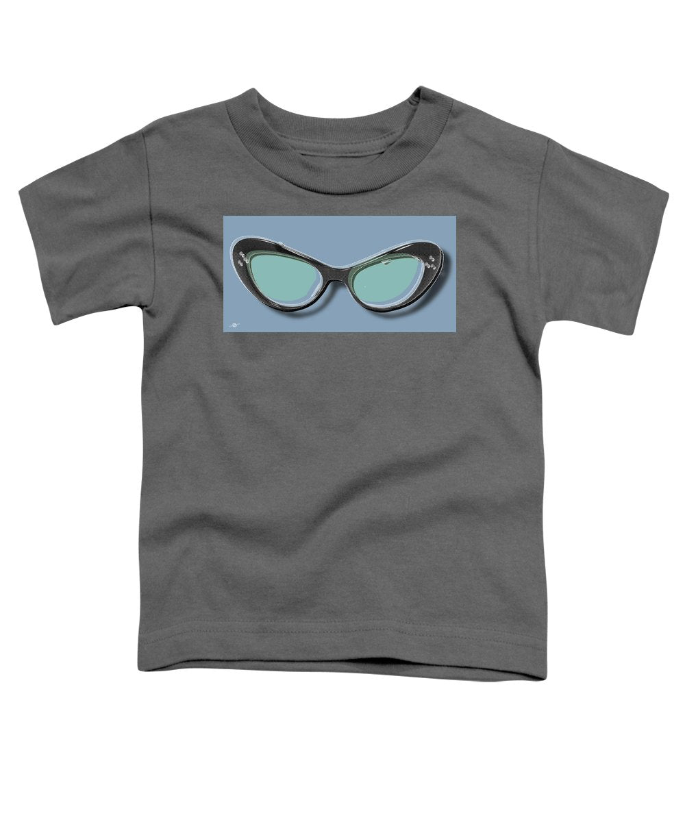 Retro Glasses Funky Pop Blue Teal - Toddler T-Shirt