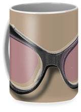 Retro Glasses Funky Pop Pink Rose Brown - Mug