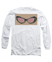 Retro Glasses Funky Pop Pink Rose Brown - Long Sleeve T-Shirt