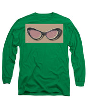 Retro Glasses Funky Pop Pink Rose Brown - Long Sleeve T-Shirt