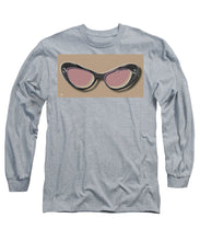 Retro Glasses Funky Pop Pink Rose Brown - Long Sleeve T-Shirt