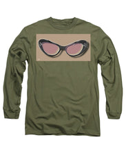 Retro Glasses Funky Pop Pink Rose Brown - Long Sleeve T-Shirt