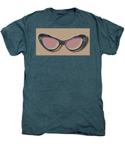 Retro Glasses Funky Pop Pink Rose Brown - Men's Premium T-Shirt