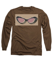 Retro Glasses Funky Pop Pink Rose Brown - Long Sleeve T-Shirt