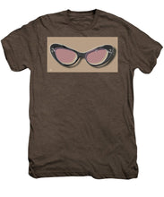 Retro Glasses Funky Pop Pink Rose Brown - Men's Premium T-Shirt