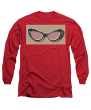 Retro Glasses Funky Pop Pink Rose Brown - Long Sleeve T-Shirt