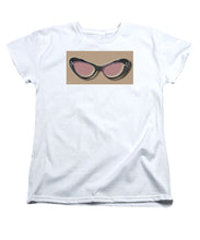Retro Glasses Funky Pop Pink Rose Brown - Women's T-Shirt (Standard Fit)