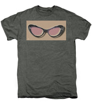 Retro Glasses Funky Pop Pink Rose Brown - Men's Premium T-Shirt