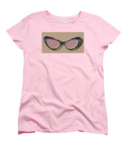Retro Glasses Funky Pop Pink Rose Brown - Women's T-Shirt (Standard Fit)