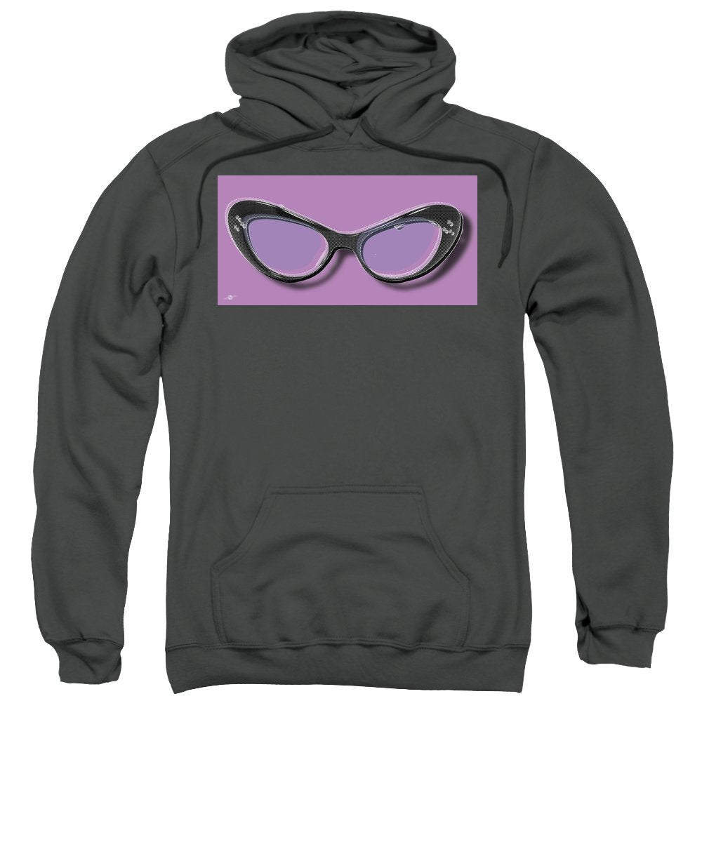 Retro Glasses Funky Pop Purple - Sweatshirt