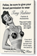 Rise 1950s Ad Parody - Canvas Print