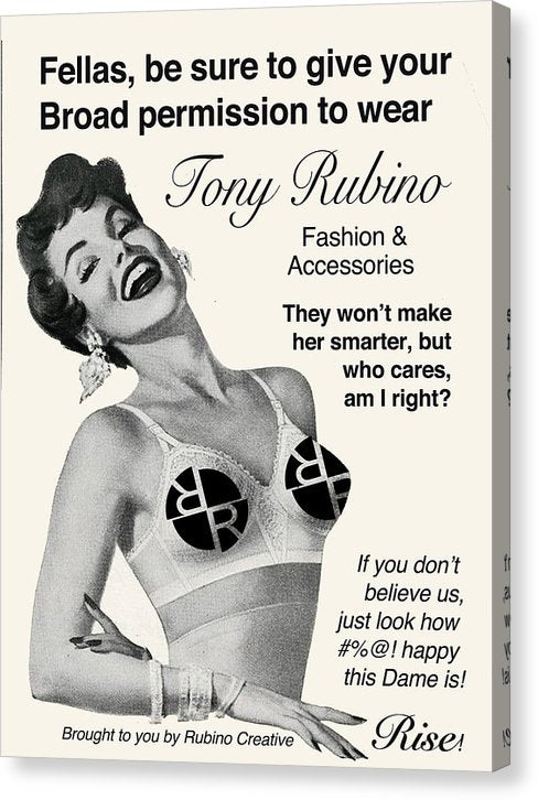 Rise 1950s Ad Parody - Canvas Print