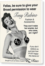 Rise 1950s Ad Parody - Canvas Print