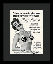 Rise 1950s Ad Parody - Framed Print