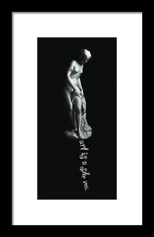 Rise Art Is A She - Framed Print