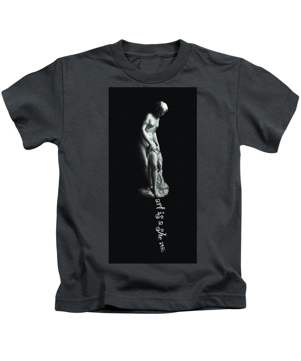 Rise Art Is A She - Kids T-Shirt