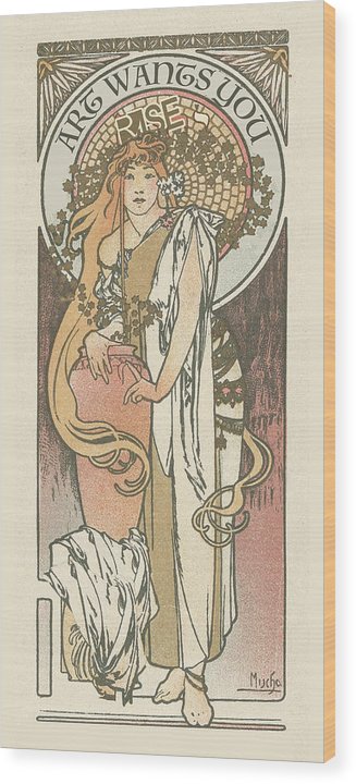 Rise Art Wants You                                                       - Wood Print