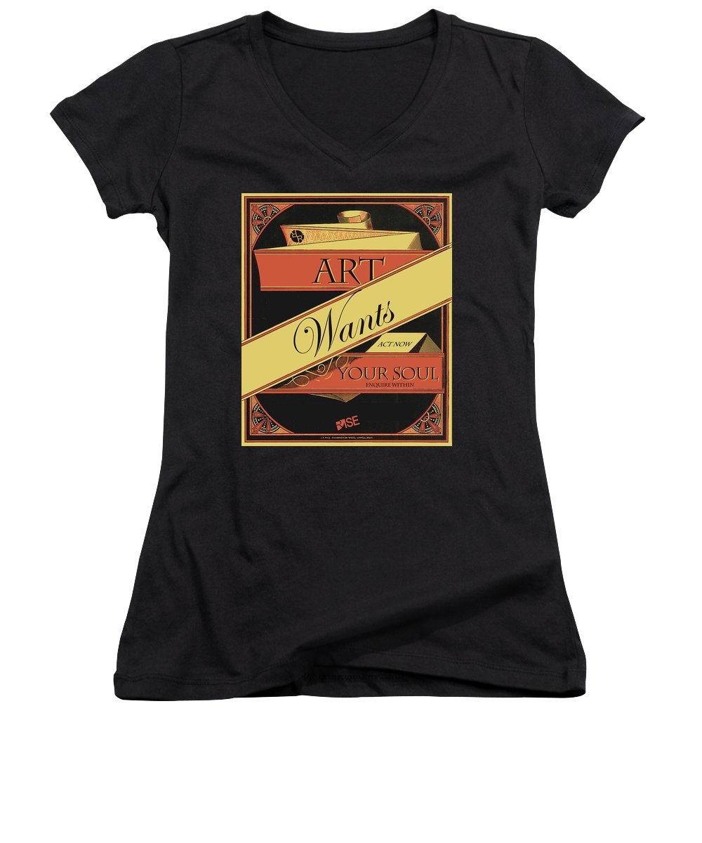 Rise Art Wants Your Soul - Women's V-Neck (Athletic Fit)