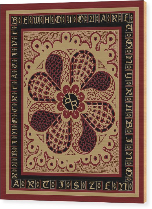 Rise Be - Wood Print