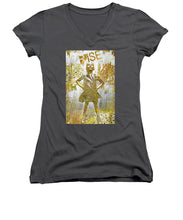 Rise Fearless Girl - Women's V-Neck (Athletic Fit)