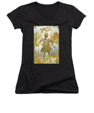 Rise Fearless Girl - Women's V-Neck (Athletic Fit)
