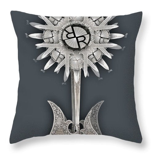 Rise Rubino Deadly Zen Flower - Throw Pillow