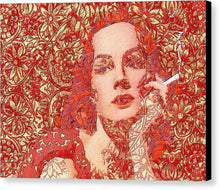 Rise Rubino Red - Canvas Print Canvas Print Pixels 8.000" x 6.000" Black Glossy
