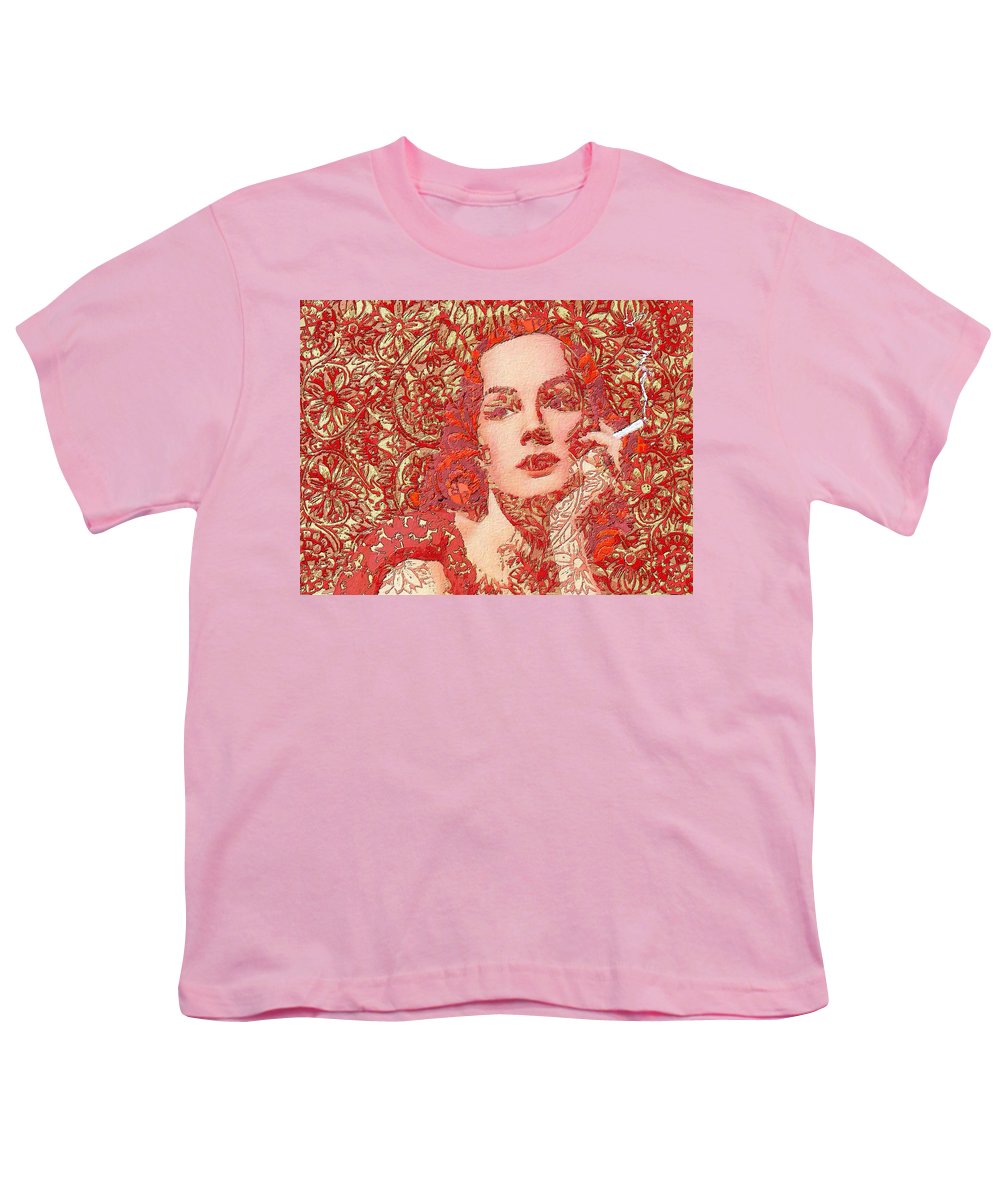Rise Rubino Red - Youth T-Shirt Youth T-Shirt Pixels Pink Small 