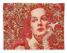 Rise Rubino Red - Blanket Blanket Pixels 60" x 80" Plush Fleece 