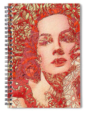 Rise Rubino Red - Spiral Notebook Spiral Notebook Pixels 6" x 8"  