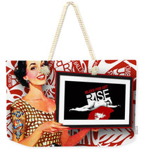 Rise Spokesperson - Weekender Tote Bag Weekender Tote Bag Pixels 24" x 16" Natural 