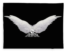 Rise White Wings - Blanket Blanket Pixels 60" x 80" Plush Fleece 