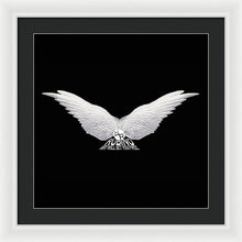 Rise White Wings - Framed Print Framed Print Pixels 20.000" x 20.000" White Black