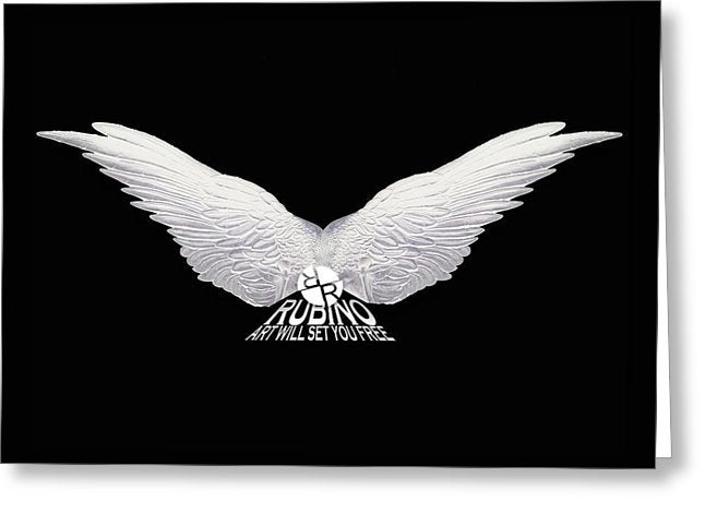 Rise White Wings - Greeting Card Greeting Card Pixels Single Card  
