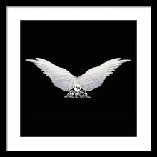 Rise White Wings - Framed Print Framed Print Pixels 16.000" x 16.000" Black White