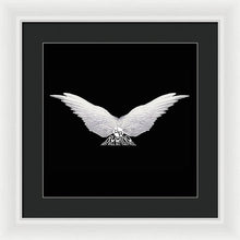 Rise White Wings - Framed Print Framed Print Pixels 14.000" x 14.000" White Black