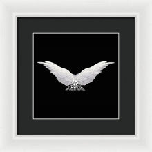 Rise White Wings - Framed Print Framed Print Pixels 10.000" x 10.000" White Black