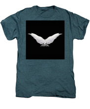 Rise White Wings - Men's Premium T-Shirt Men's Premium T-Shirt Pixels Steel Blue Heather Small 