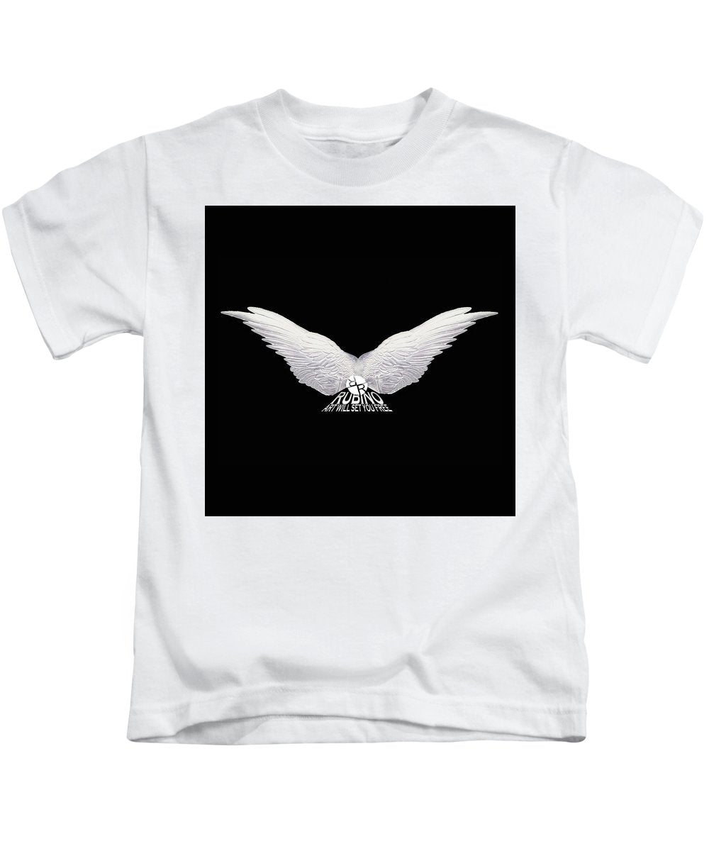 Rise White Wings - Kids T-Shirt Kids T-Shirt Pixels White Small 