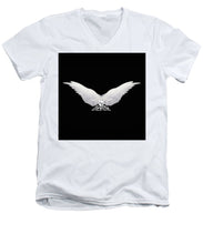Rise White Wings - Men's V-Neck T-Shirt Men's V-Neck T-Shirt Pixels White Small 