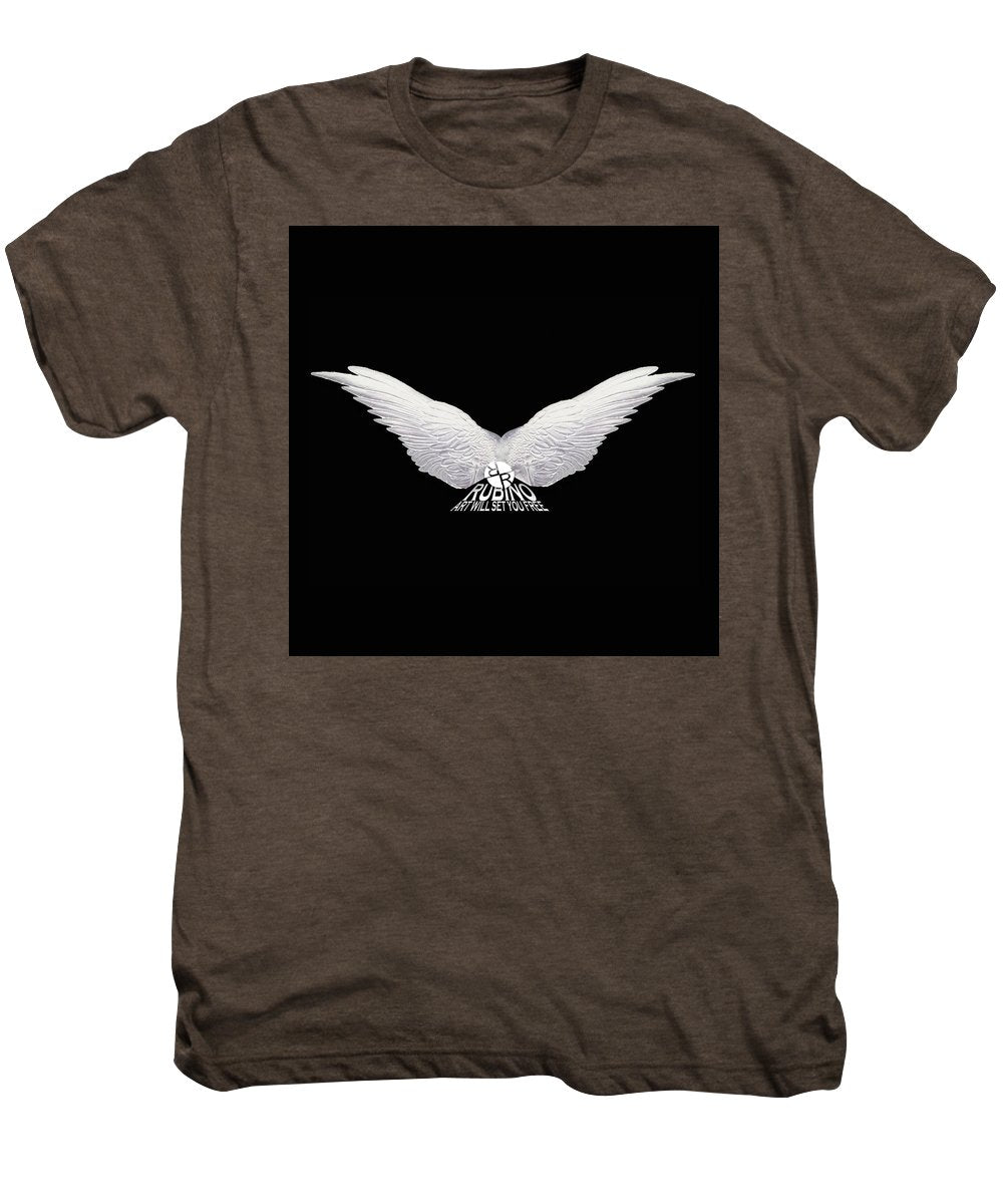 Rise White Wings - Men's Premium T-Shirt Men's Premium T-Shirt Pixels Mocha Heather Small 