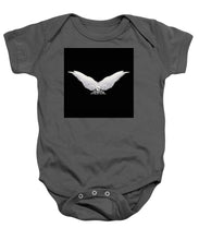 Rise White Wings - Baby Onesie Baby Onesie Pixels Charcoal Small 