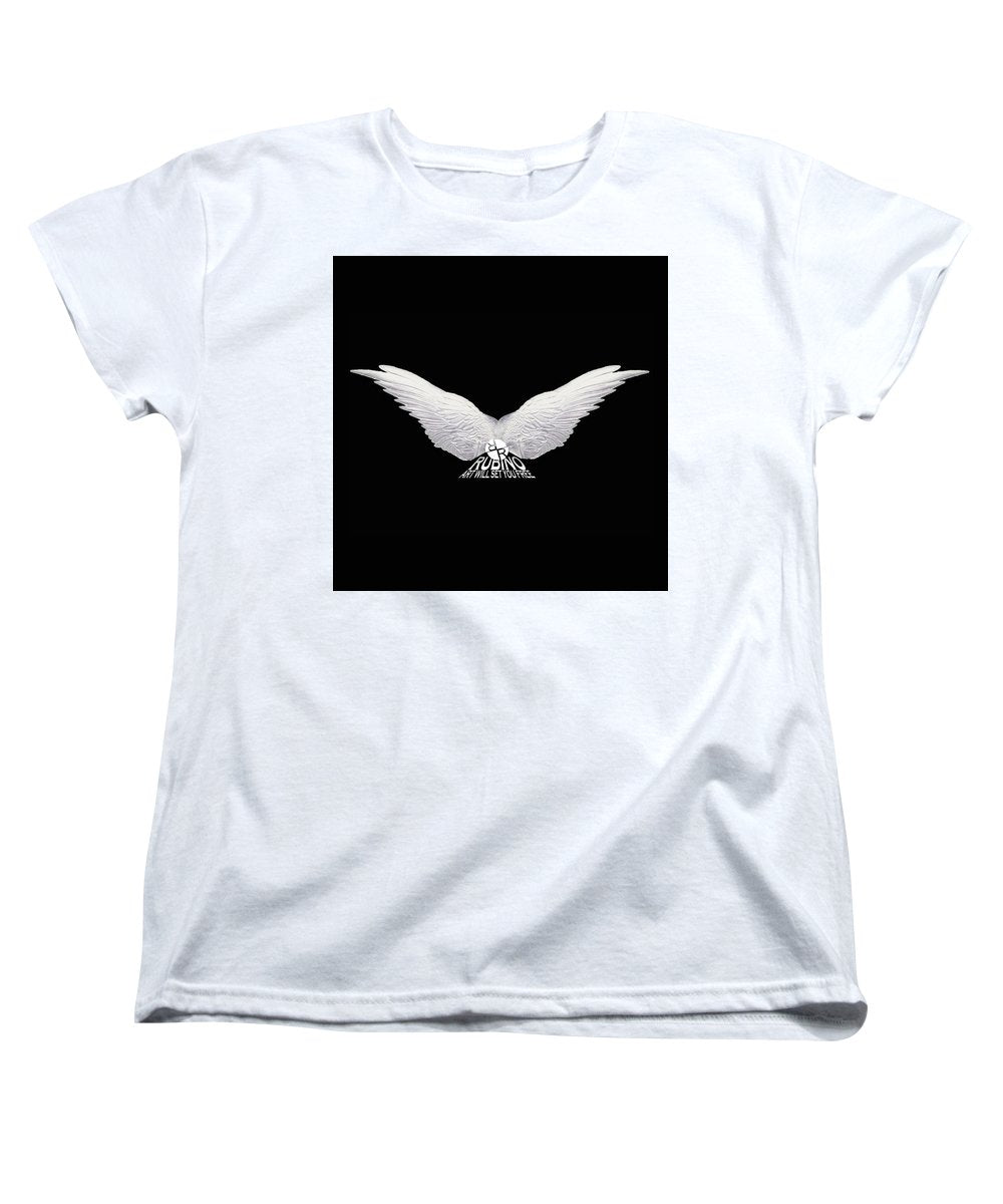 Rise White Wings - Women's T-Shirt (Standard Fit) Women's T-Shirt (Standard Fit) Pixels White Small 