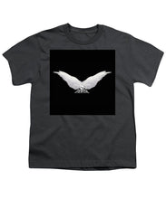 Rise White Wings - Youth T-Shirt Youth T-Shirt Pixels Charcoal Small 