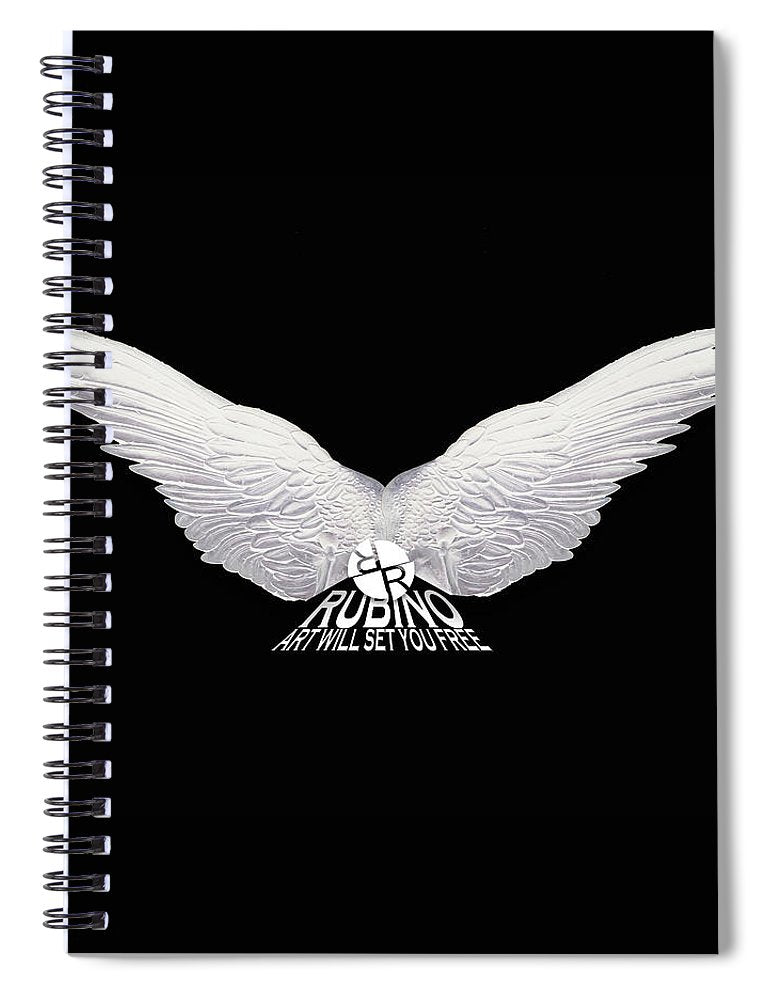Rise White Wings - Spiral Notebook Spiral Notebook Pixels 6