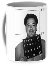 Robert Downey Jr Mug Shot 1999 Black And White - Mug