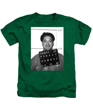 Robert Downey Jr Mug Shot 1999 Black And White - Kids T-Shirt