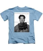 Robert Downey Jr Mug Shot 1999 Black And White - Kids T-Shirt